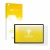 Parte frontale di una confezione del prodotto con il logo del marchio upscreen. Accanto è raffigurato il dispositivo Teclast T