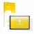 Parte frontale di una confezione del prodotto con il logo del marchio upscreen. Accanto è raffigurato il dispositivo Wacom One