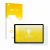 Parte frontale di una confezione del prodotto con il logo del marchio upscreen. Accanto è raffigurato il dispositivo Doogee Ta