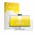 Parte frontale di una confezione del prodotto con il logo del marchio upscreen. Accanto è raffigurato il dispositivo HP Z24m G