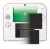 Immagine del dispositivo Nintendo 2DS con un'ampia varietà di protezioni per lo schermo.