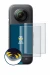 Immagine del dispositivo Insta360 X3 con un'ampia varietà di protezioni per lo schermo.