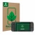 Parte frontale di una confezione del prodotto con il logo del marchio ScreenLeaf. Accanto è raffigurato il dispositivo Nintend