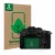 Parte frontale di una confezione del prodotto con il logo del marchio ScreenLeaf. Accanto è raffigurato il dispositivo Panason