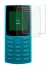 Immagine del dispositivo Nokia 105 4G 2nd Edition con un'ampia varietà di protezioni per lo schermo.