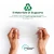 Informazioni sul materiale di supporto riciclato, composto al 100% da PET PCR riciclato. In basso è visibile il logo del "Glob